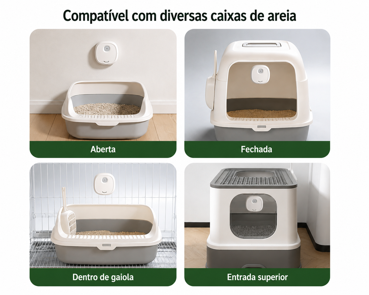 Eliminador Inteligente e Silencioso de Odores de Animais de Estimação