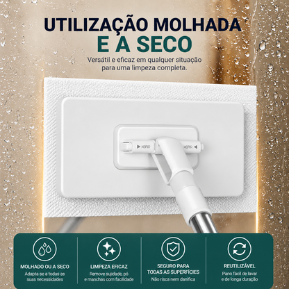 Esfregona descartável com 4 panos reutilizáveis