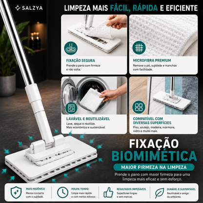 Esfregona descartável com 4 panos reutilizáveis