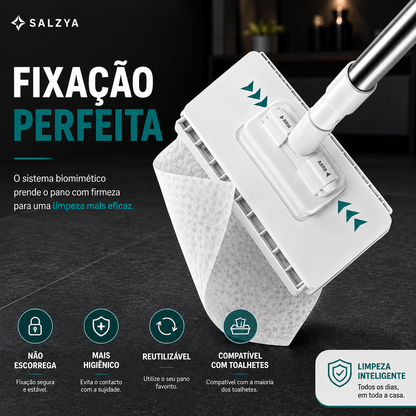 Esfregona descartável com 4 panos reutilizáveis