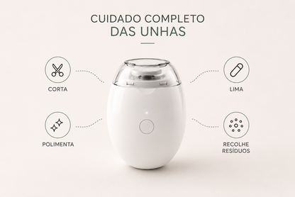 Cortador de unhas elétrico profissional com luz LED para toda a família