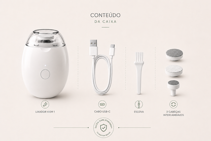 Cortador de unhas elétrico profissional com luz LED para toda a família