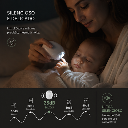 Cortador de unhas elétrico profissional com luz LED para toda a família