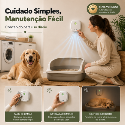 Eliminador Inteligente e Silencioso de Odores de Animais de Estimação