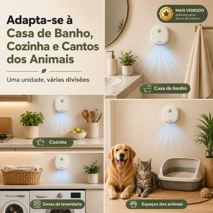 Eliminador Inteligente e Silencioso de Odores de Animais de Estimação